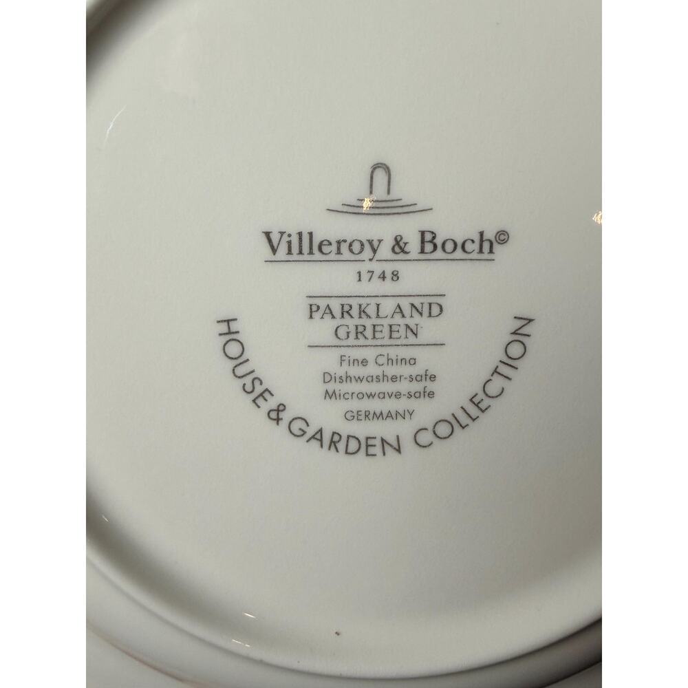 Vintage Villeroy & Boch Parkland Green Soup Bowls Set of 3 (2003 Germany) - Picture 2 of 9
